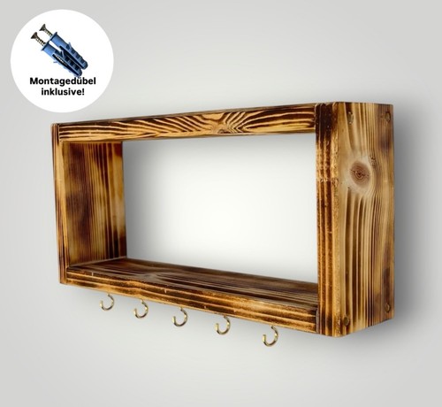 Schlüsselbrett holz mit regal - holz,