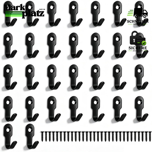 Edelstahl haken 27mm schwarz - 27mm,