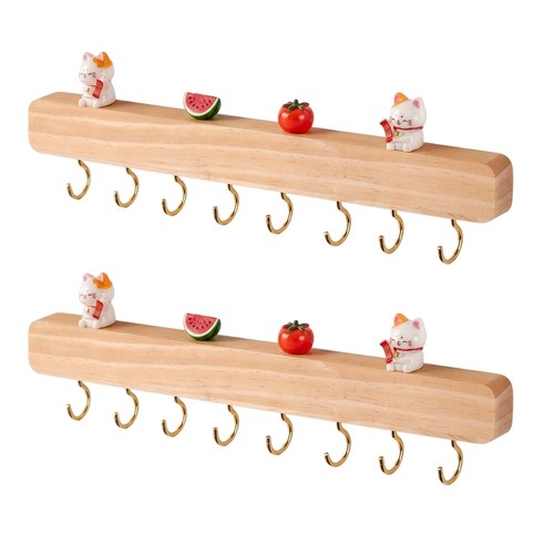 Schlüsselbrett holz haken - holz, 6