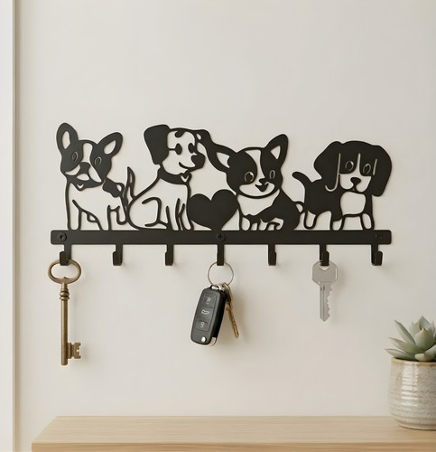 Schlüsselbrett hund metall - schlüsselbrett,